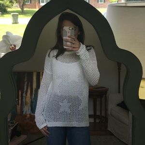 Hollister white sweater